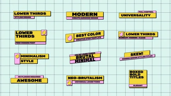 Videohive Neo Brutalism Titles 50408454