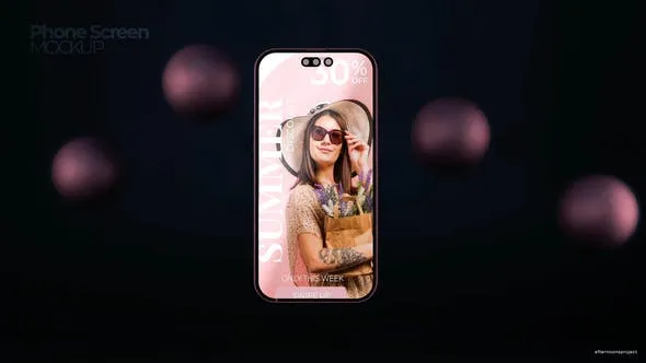 Videohive Phone 14 Clay Screen Mockup 50255916