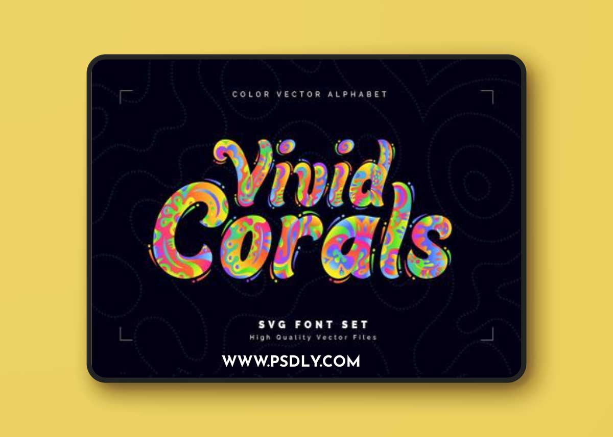Vivid Corals - Color Vector Alphabet