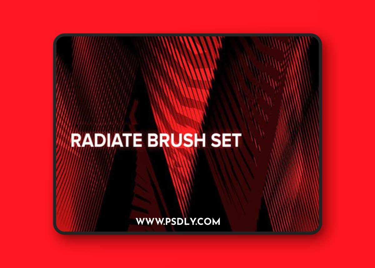 12 Radiate Brushes for Photoshop