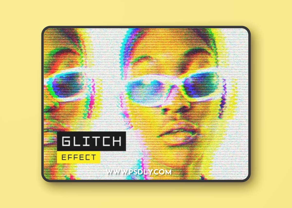 70s TV Glitch Photoshop Effect