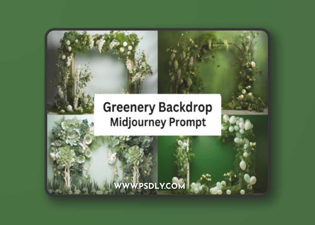 Ai Prompt for Greenery Backdrop