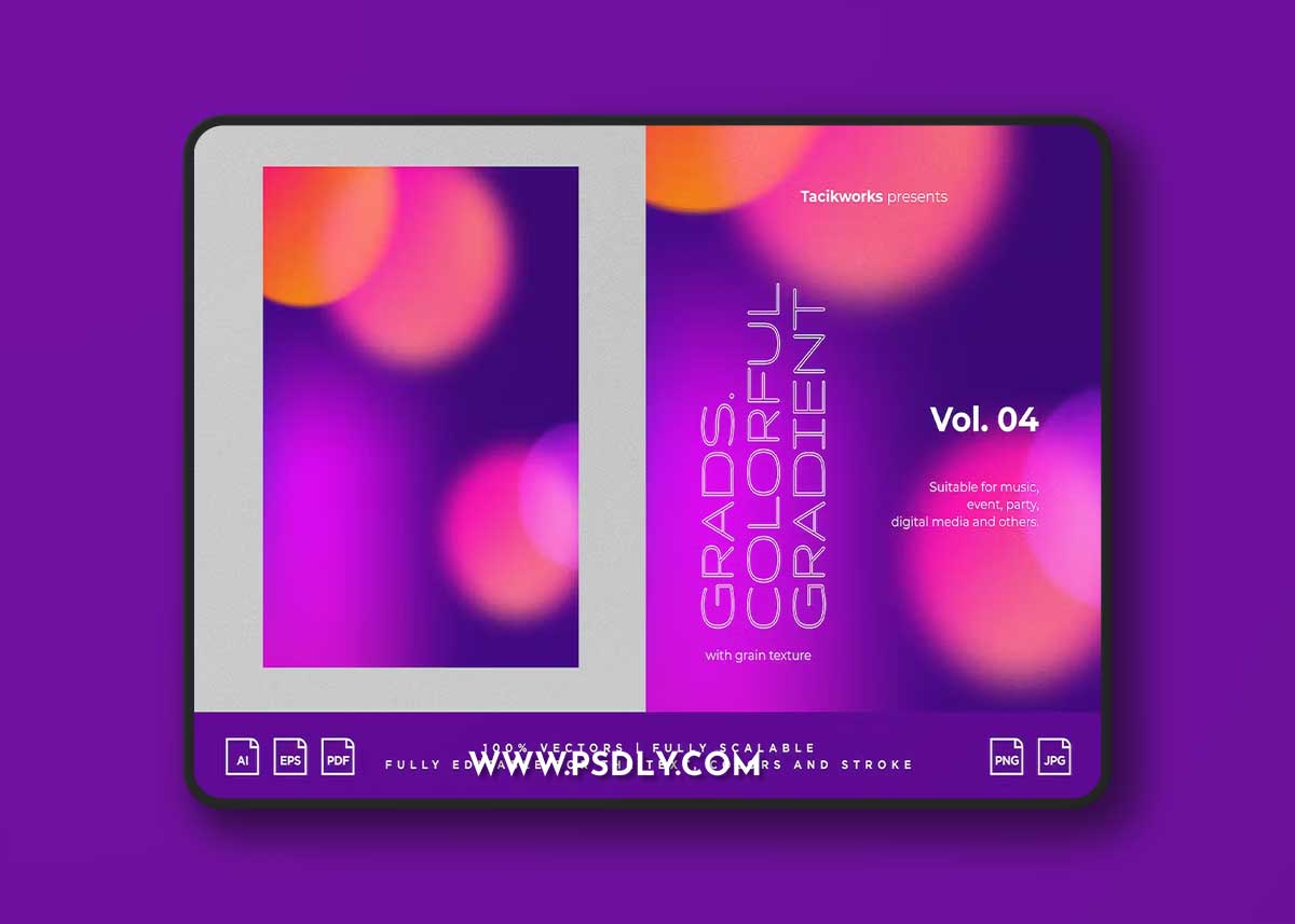 Colorful Grain Noise Gradient Background 04