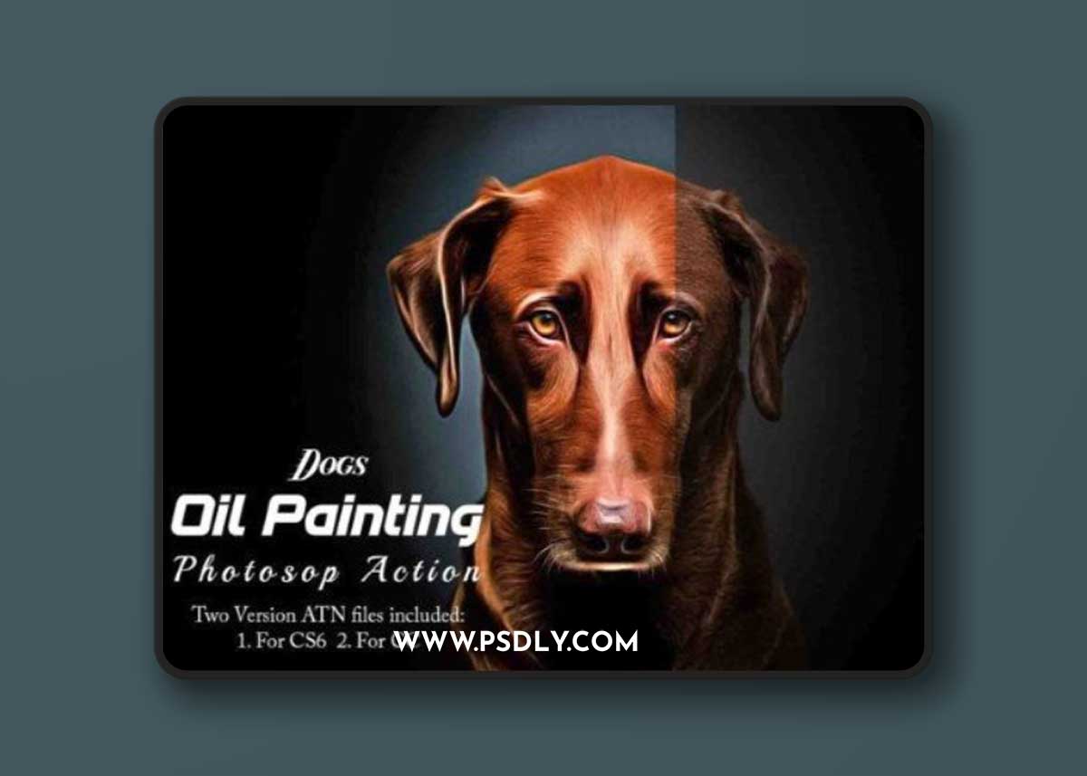 Dogs Oil Painting Photoshop Action