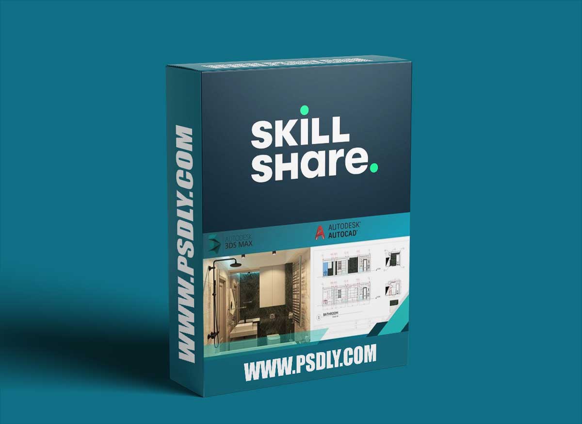 Full practical course in 3dsmax (Vray/AutoCAD) bathroom project for interior designers