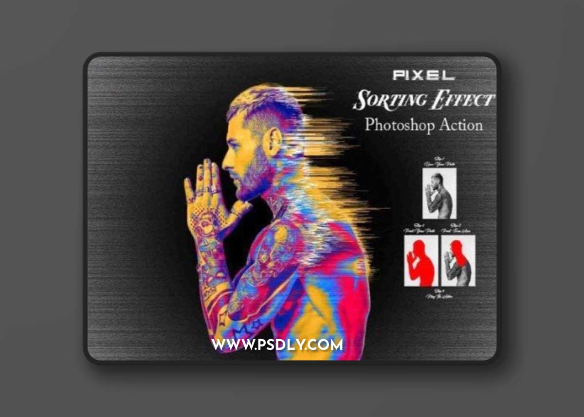 Pixel Sorting Effect Photoshop Action