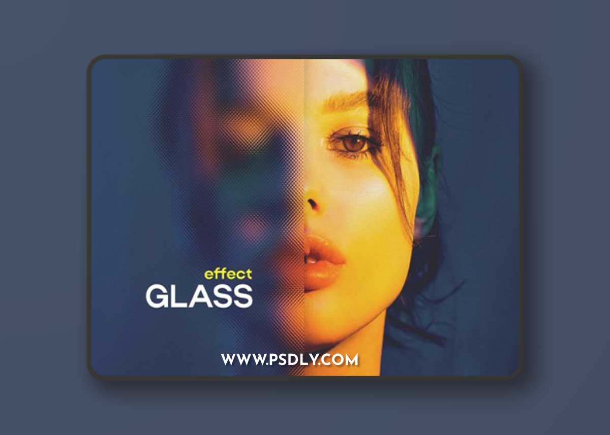 Textured Glass Photoshop Effect