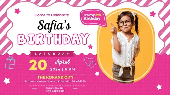 Videohive Birthday Invitation 50905495