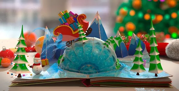 Videohive Christmas Pop-Up Book 6296566