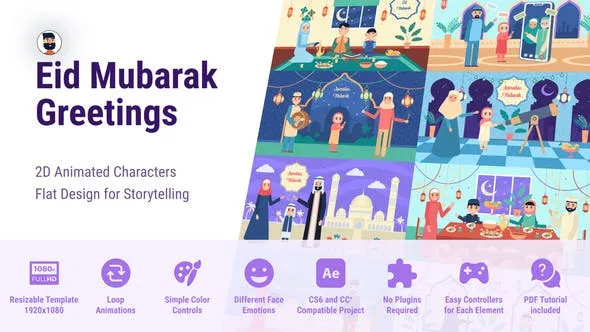 Videohive Eid Al Adha Mubarak Ramadan Kareem Greetings Opener 50807783