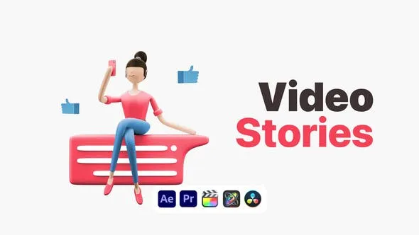 Videohive Explainer Girl Video Stories 50622965