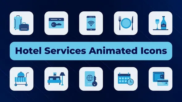 Videohive Hotel Services Animated Icons 50567382