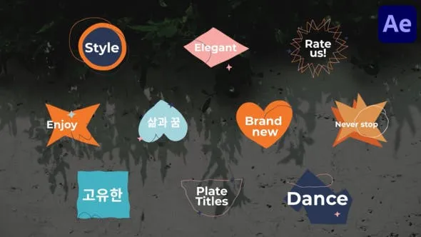 Videohive Plate Titles for After Effects 50726413