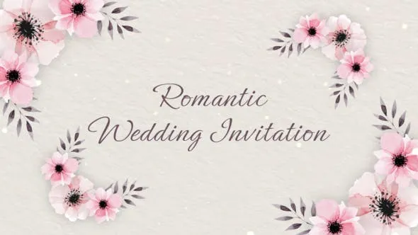 Videohive Romantic Wedding Invitation 50620825