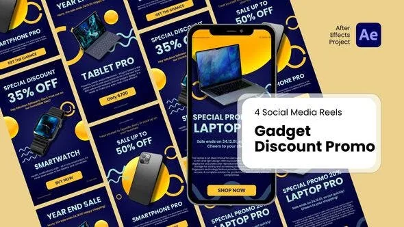 Videohive Social Media Reels - Gadget Discount Promo After Effect Templates 50874339