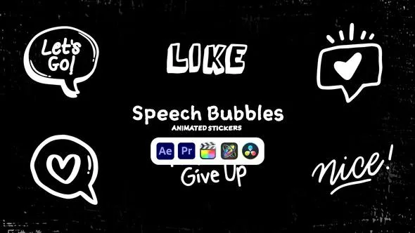 Videohive Speech Bubbles Animated Stickers 50571347