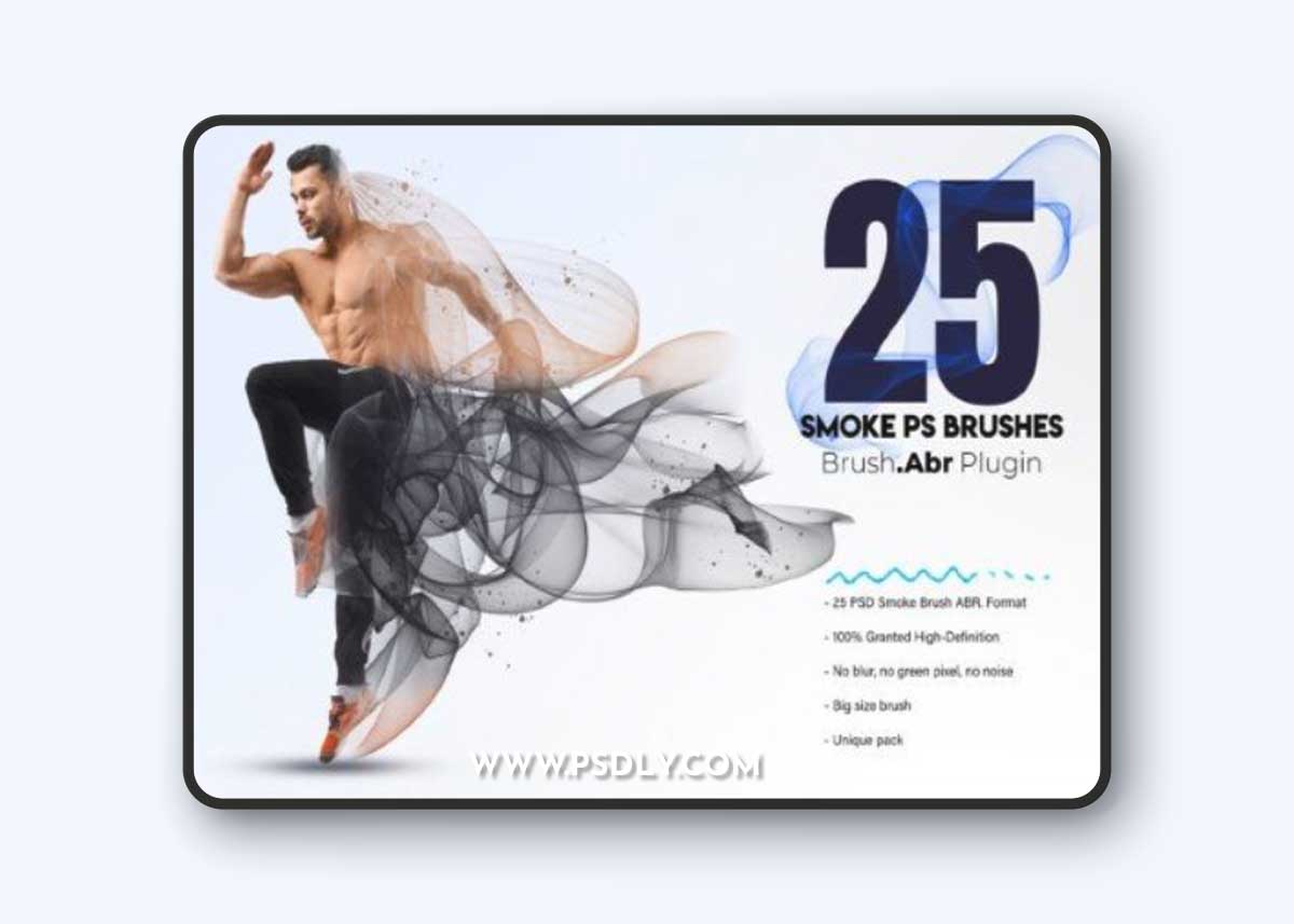 25 Smoke Photoshop Abr Brushes Set