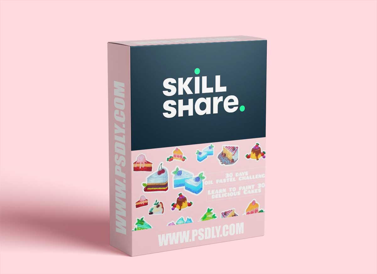 30 Days Oil Pastel Challenge: Learn to Paint 30 Delicious Cakes and Slices