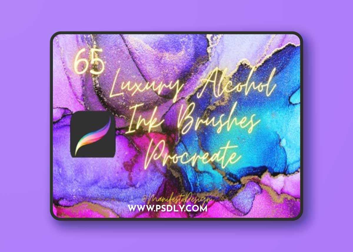 65 Luxury Alcohol Ink Brushes Procreate 24354353