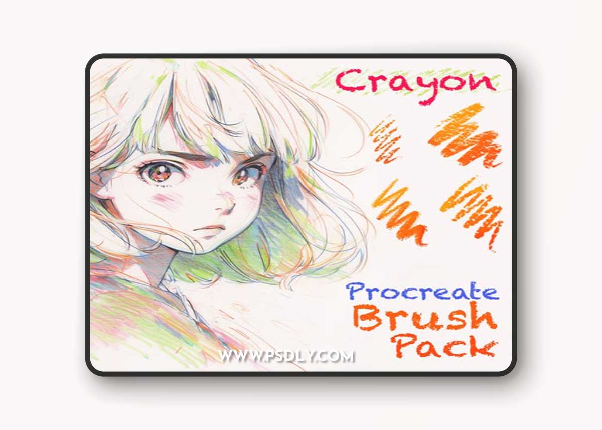 Crayon Brushes Pack for Procreate