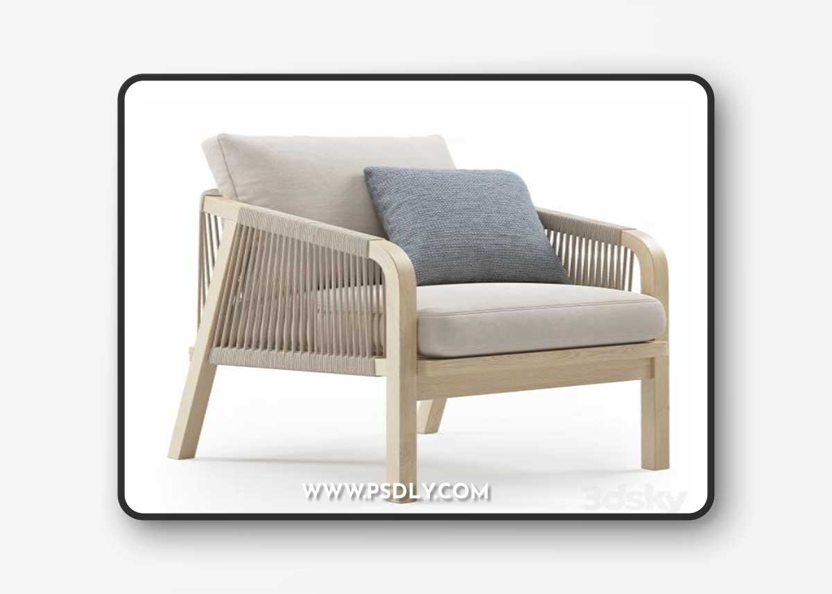 Outdoor Garden Woven Lounge Armchair by Kettler