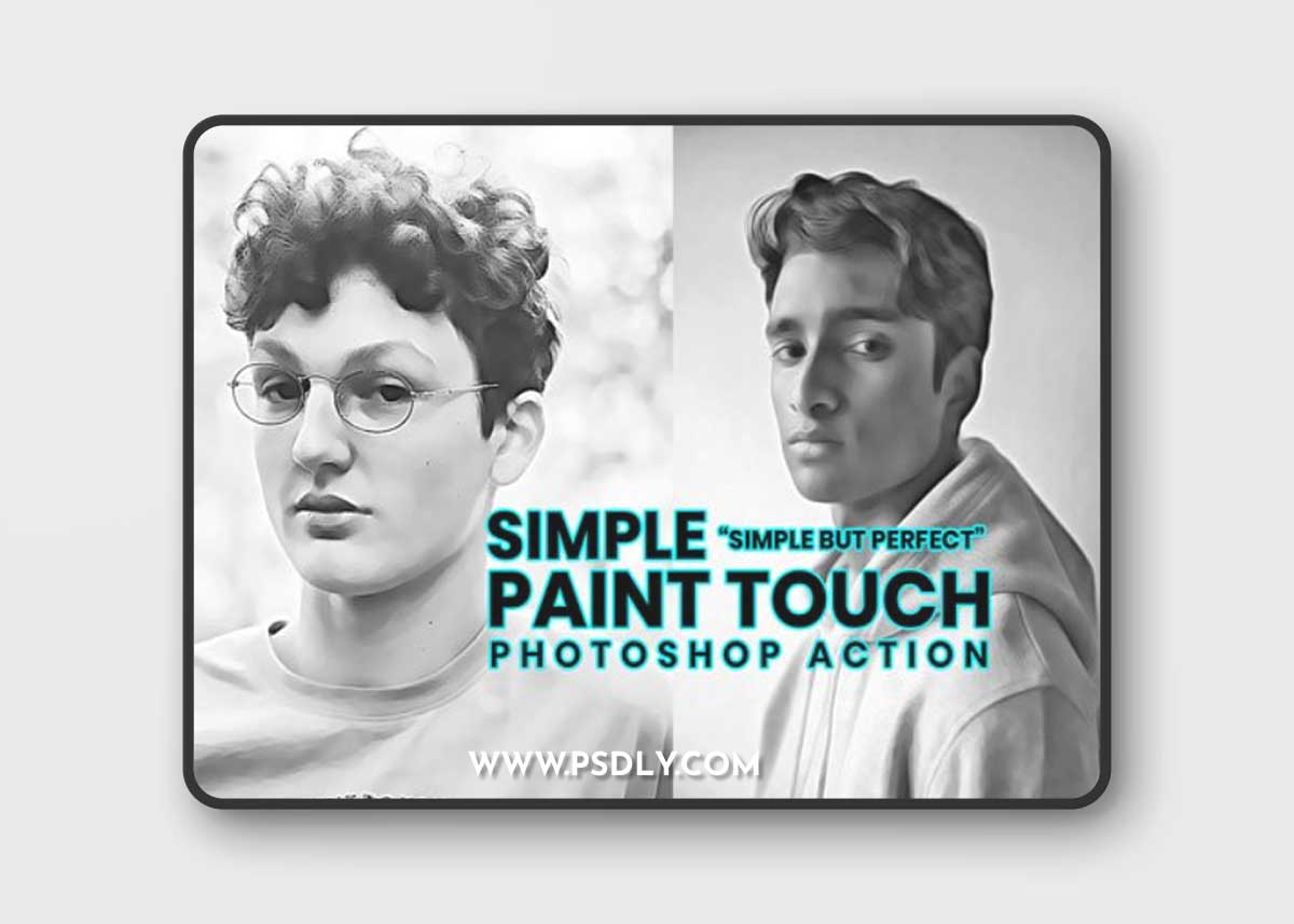 Paint Touch Black & White - Photoshop Action