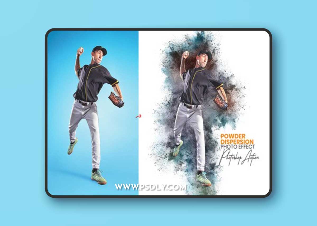 Powder & Fog Dispersion Photoshop Actions + Brushes