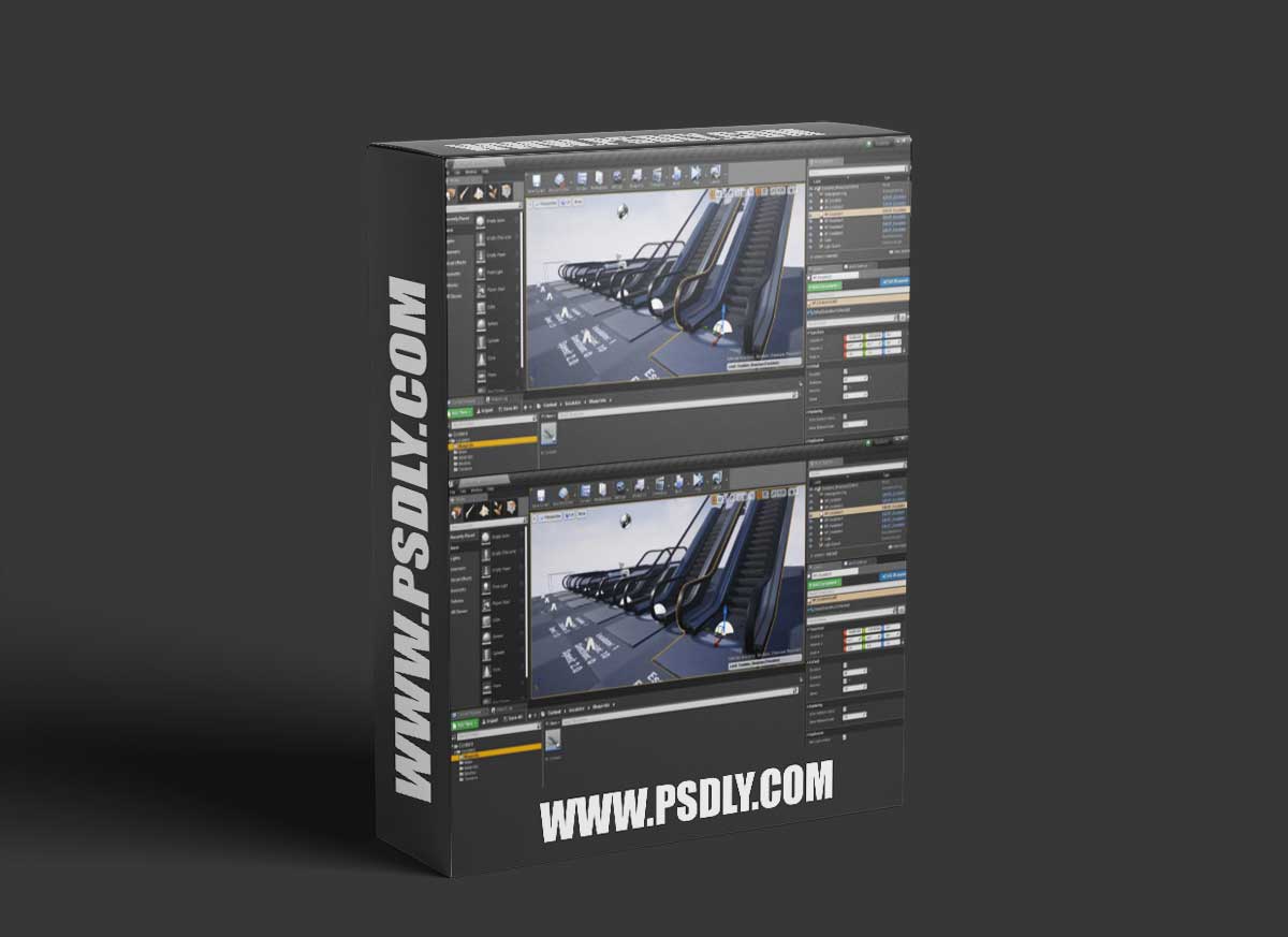 Procedural Escalator & Travelator (UE v4.22 - 5.3)