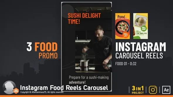 Videohive Instagram Food Reels Carousel 51187742