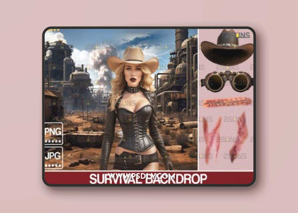 Wastelands Digital Backdrop Apocalypse Bundle