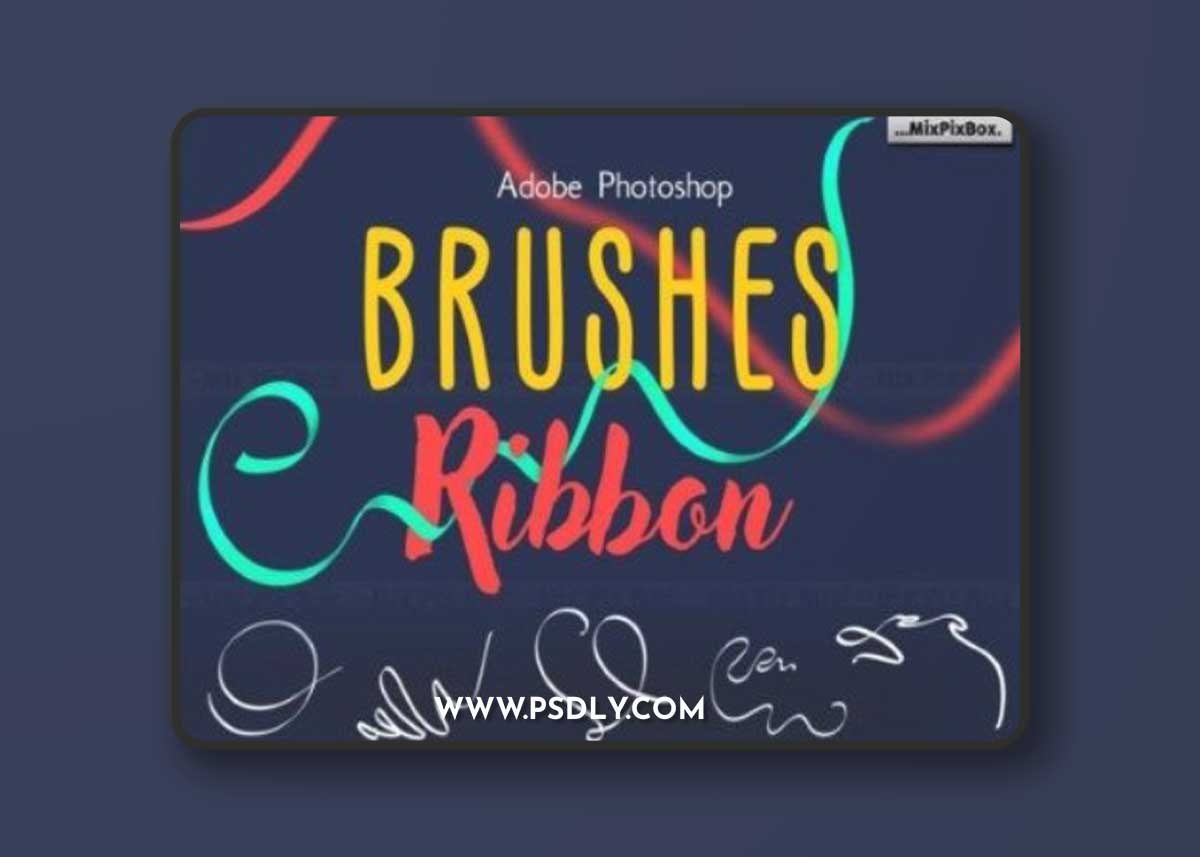 Ribbon Brushes for Adobe Photoshop