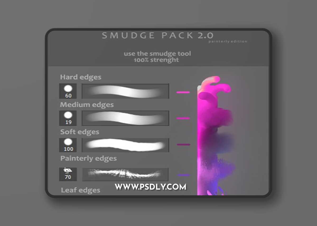 Smudge Painterly Brushes Pack 2.0 for Photoshop