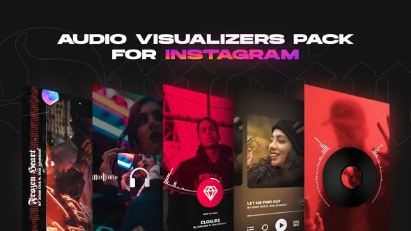 Videohive Origin — Instagram Stories music visualizer template pack for After Effects 38587352