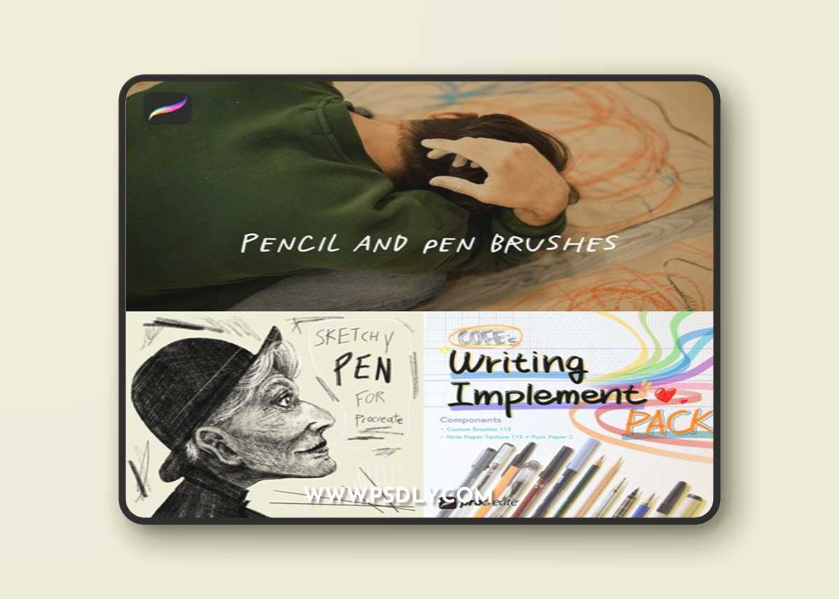 400+ Pencil & Pen (Sketching) Brushes for Procreate