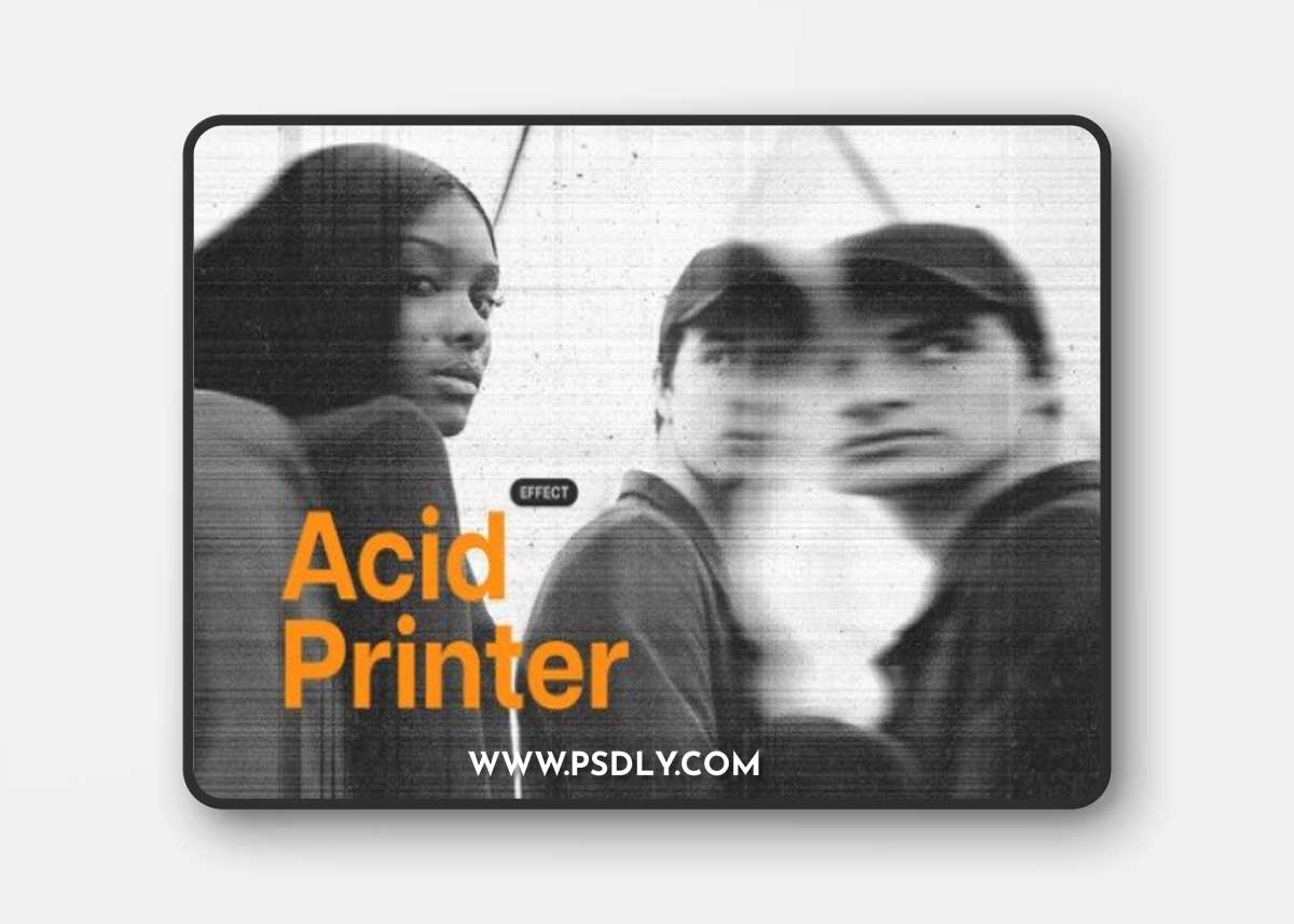 Distorted Printer Photo Effect