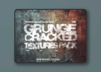 GRUNGE Cracked Textures Pack for Photoshop