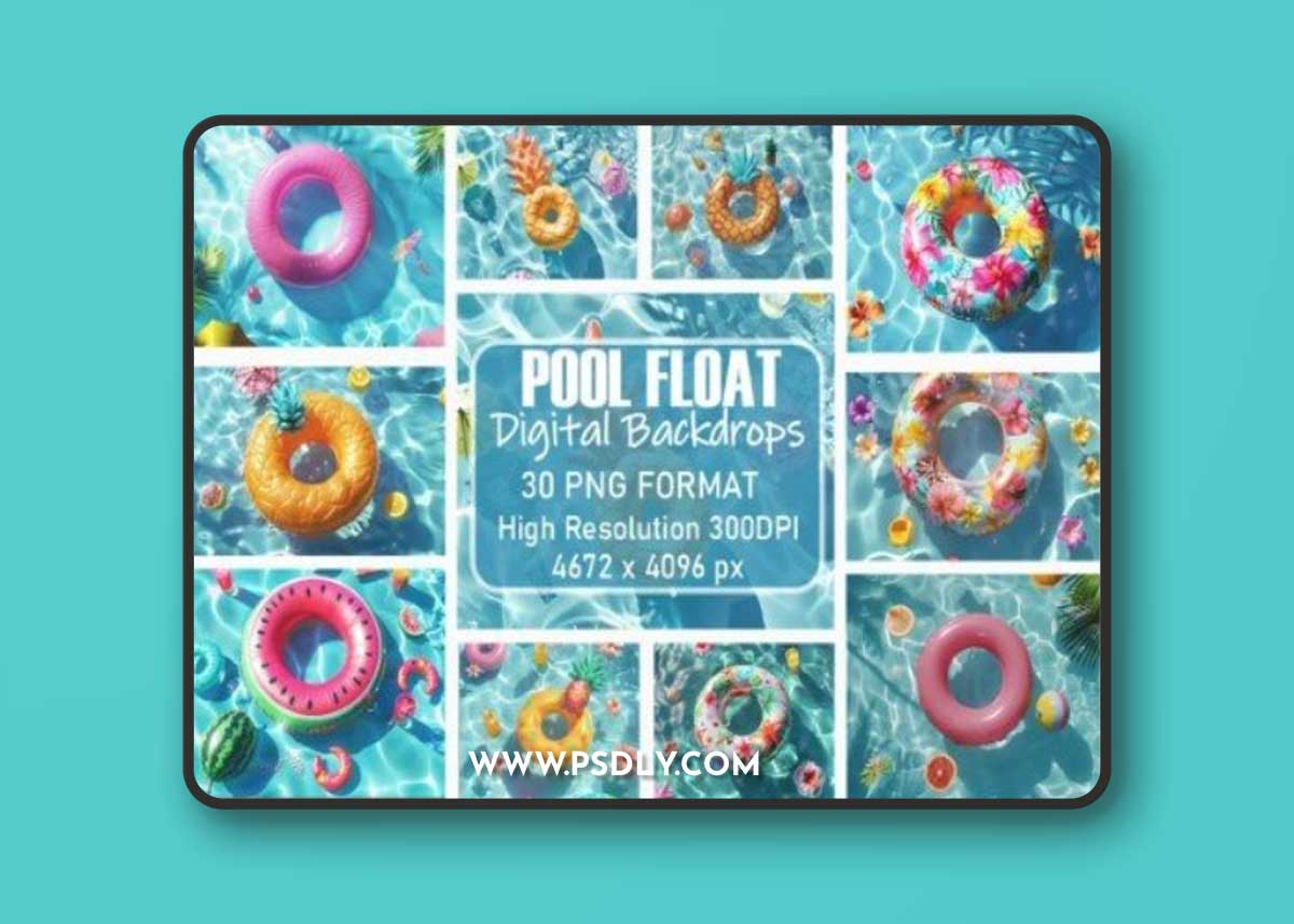 Inflatable Pool Float Digital Backdrops