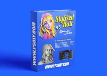 Stylized Hair PRO v3.14 for Blender
