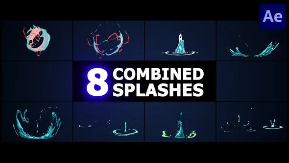 Videohive Combined Splashes for After Effects 52180041