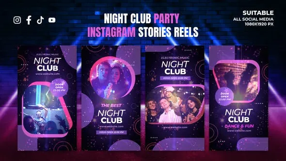 Videohive Night Club Party Instagram Stories 52296341