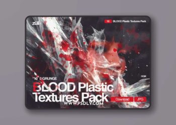 10 BLOOD Plastic Overlays Pack for Photoshop