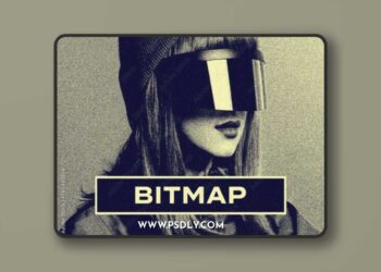 Bitmap Pixel Art Display Screen Photo Effect