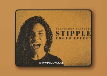 Distressed Image Photocopy Stipple Photo Effect