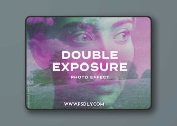 Double Exposure Grain Photo Effect