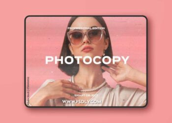 Photocopy Risograph Grain Film Frame Photo Effect