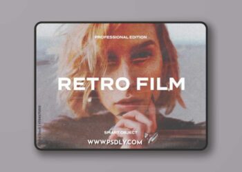 Retro Film Frame Grain Light Leak Photo Effect