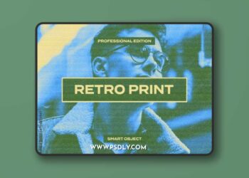 Retro Halftone Screen Photo Effect