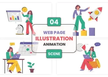 Videohive Web Page Illustration Animation Scene 53011526