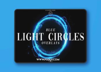 Blue Light Circles Overlays