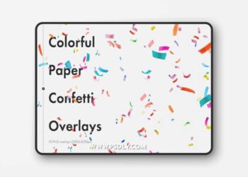 Colorful Paper Confetti Overlays